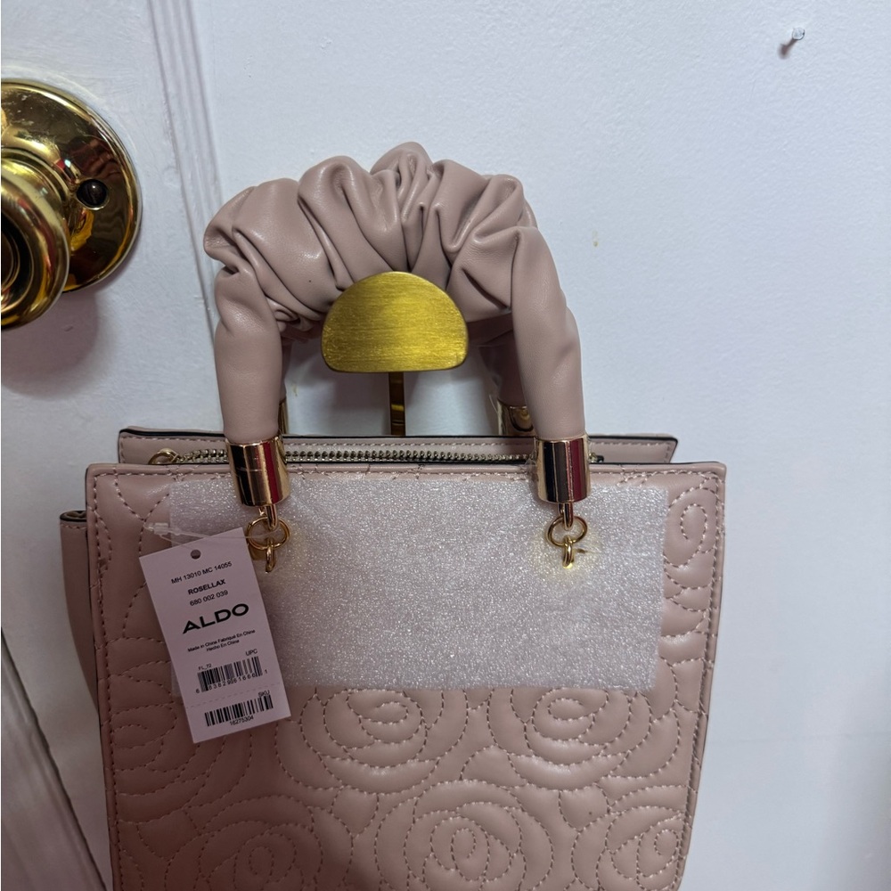 NWT Aldo Blush Quilted Satchel